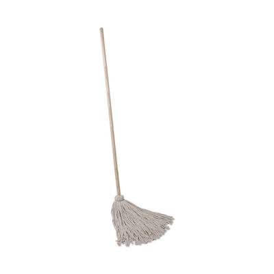 Boardwalk Handle/Deck Mops, #24 White Cotton Head, 54" Natural Wood Handle, 6/Pack (BWK124C) Case of 6 Boardwalk®