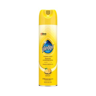 Pledge Furniture Polish, Lemon, 9.7 oz Aerosol Spray (SJN336298EA) Each Pledge® Furniture Cleaners