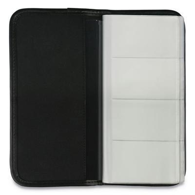 Universal Business Card Holder, Holds 160 3.5 x 2 Cards, 4.75 x 10.13, Vinyl, Black (UNV26850) Each Universal® Card Holders