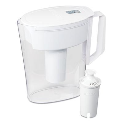 Small 6-Cup Water Filter Pitcher with 1 Standard Filter, Bright White/Clear (CLO36089EA) Each Brita® Decanters & Pitchers