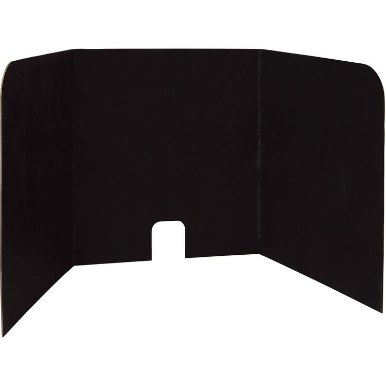 Pacon Computer Lab Privacy Board, 22" x 22", x 20" Depth, Corrugated Cardboard, Black, 1 Carton (PACP3795) Each Pacon® Privacy Screen