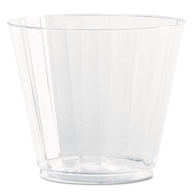 WNA Classic Crystal Plastic Tumblers, 9 oz, Clear, Fluted, Squat, 20/Pack, 12 Packs/Carton (WNACC9240) Case of 240 WNA Comet Cups