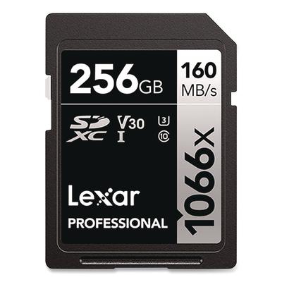 Lexar Professional SILVER Series SDXC Memory Card, UHS-I V30 U1 Class 10, 256 GB (LXRLSD1066256GB) Each Lexar™ Memory Cards