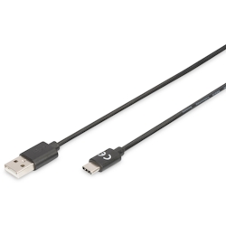 ASSMANN DIGITUS USB Type-C auf A 2.0 Anschlusskabel St/St 1.8m schwarz Image