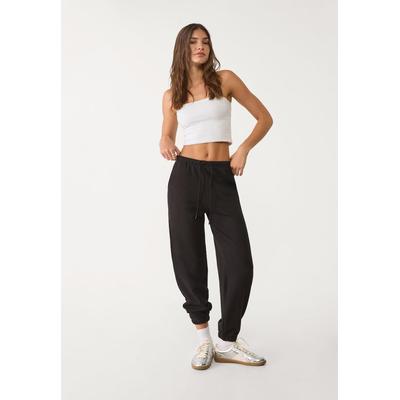 Stradivarius Plush joggers Black M