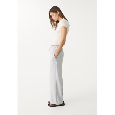 Stradivarius Wide-leg jogger trousers Grey melange L