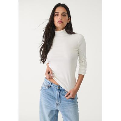 Stradivarius High neck T-shirt Ecru XS