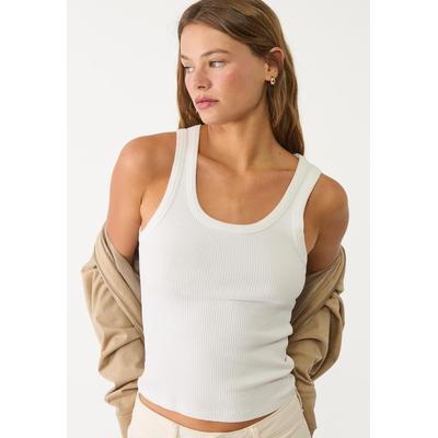 Stradivarius Ribbed racerback T-shirt White XS