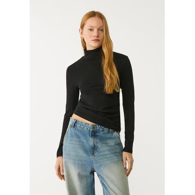 Stradivarius High neck T-shirt Black S
