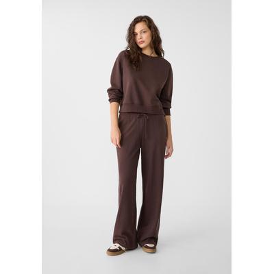 Stradivarius Wide-leg jogger trousers Brown XS