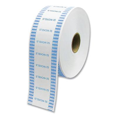 Controltek 575035 Automatic Coin Wrapper Roll for Coin Wrapping Machines, Nickels, $2.00, Kraft/Blue, 2,000/Roll, 8 Rolls/Carton - Case of 8 CNK575035
