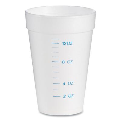 Dart Container 16J16 GRADUATED MEDICAL Graduated Foam Cup, 16 Ounces, 25 per Pack, 40 Packs/Carton - Case of 1000