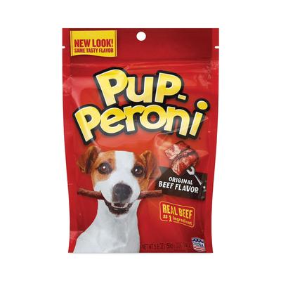 Pup-Peroni Original Beef Flavor Dog Snack Sticks, 8 oz Pouch, 8/Carton (PPXSMU51021CS)