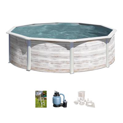 Rundpool GRE "Finlandia", beige (weiß), H:120cm Ø:350cm, Schwimmbecken, Höhe 120 cm, in versch. Größen erhältlich Image