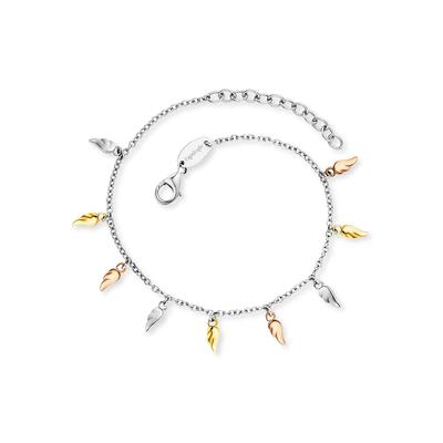 Armband ENGELSRUFER "Flying Wings Tricolor, ERB-FLYWING9-TRICO", rosa (silberfarben, gelbgoldfarben, roségoldfarben), Armbänder, Damen, Silber 925 (Sterlingsilber) Image