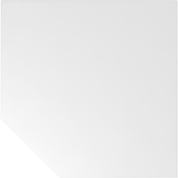 Hammerbacher Verkettungsplatte trapezform 120x120cm mit Konsole/Fuß Weiß/Weiß Image