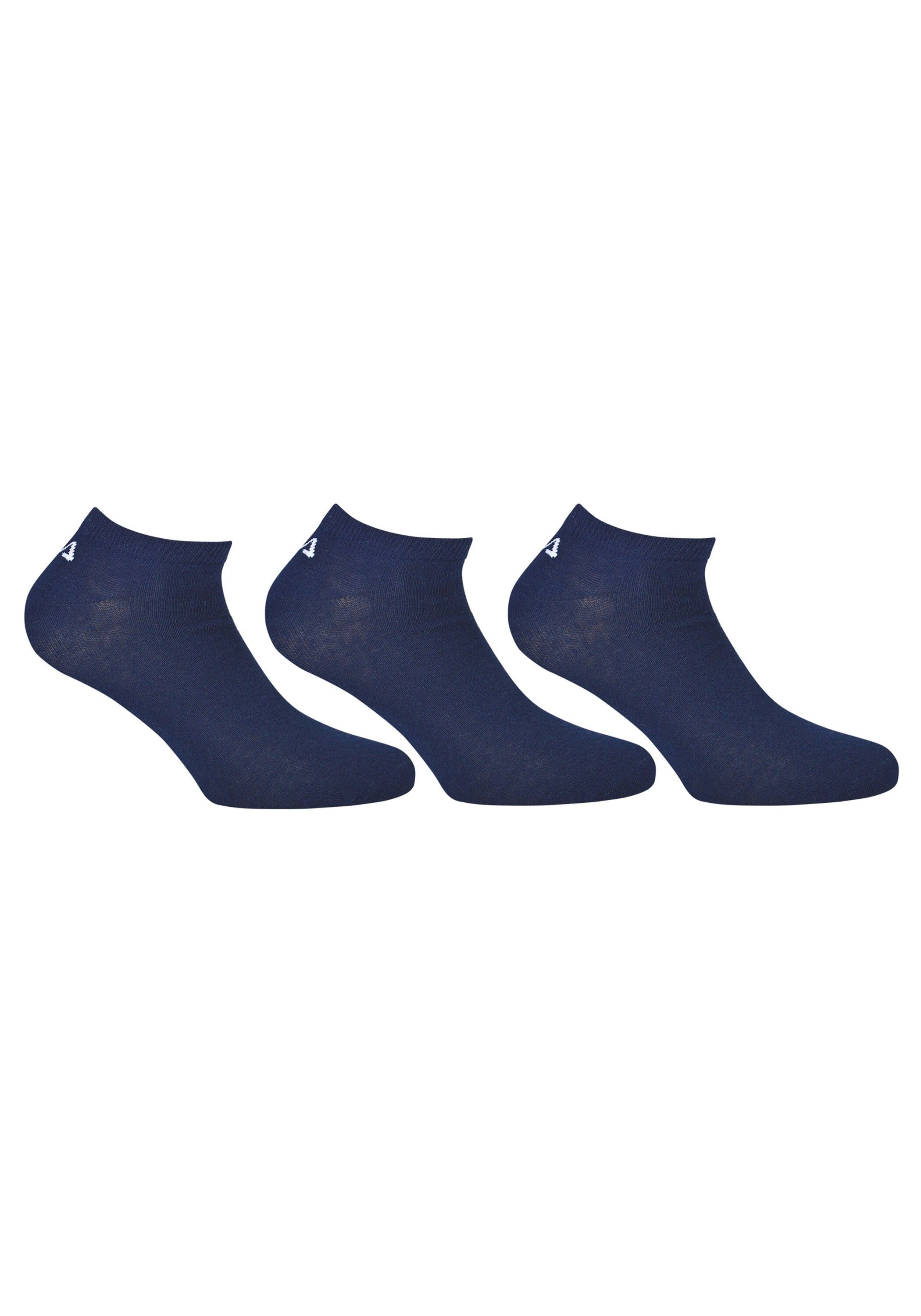 Sneakersocken FILA "Socken 3er Pack", Herren, Gr. 43-46, blau (marine), Obermaterial: 75% Baumwolle CO. 23% Polyester PES. 2% Elasthan EL., Socken Sneakersocken