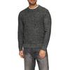 Rundhalspullover S.OLIVER, Herren, Gr. XL, grau (grau, schwarz), Obermaterial: 60% Polyacryl, 21% Polyester, 18% Baumwolle, 1% sonstige Fasern, meliert, casual, regular fit taillenbedeckt, Rundhals, Langarm Rippbündchen, Pullover, in Melange Optik