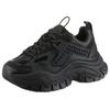 Plateausneaker BUFFALO "TRAIL ONE", Damen, Gr. 41, schwarz, Lederimitat, Nubuklederimitat, Mesh, sportlich, Schuhe, Schnürschuh, Chunky Sneaker, Halbschuh mit Plateausohle