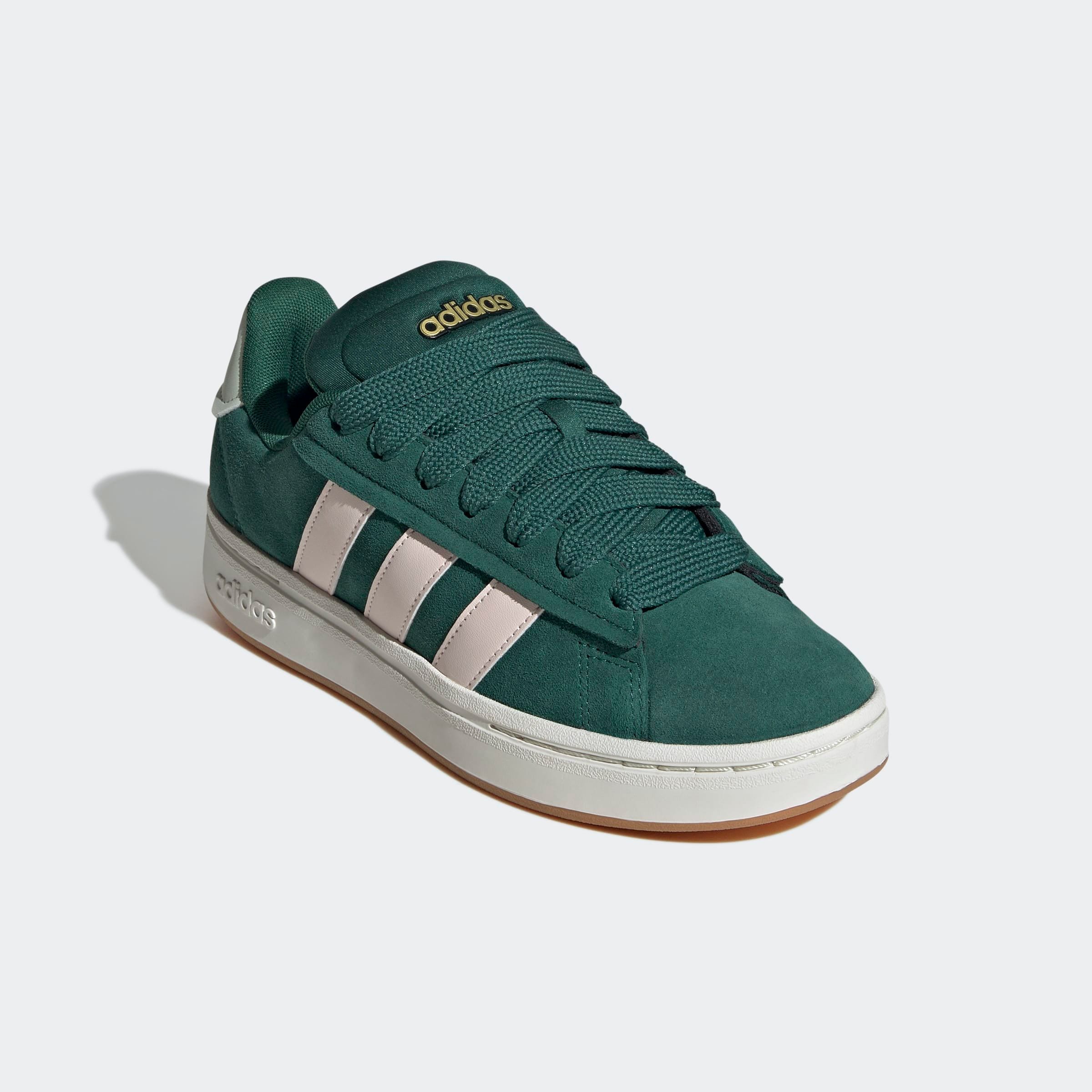 Sneaker ADIDAS SPORTSWEAR "GRAND COURT ALPHA", Damen, Gr. 39, grün (collegiate grün, wonder quartz, linen grün), Leder, Textil, Schuhe Sneaker, Design inspiriert vom adidas Campus 00