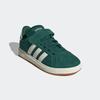 Klettschuh ADIDAS SPORTSWEAR "GRAND COURT 00S KIDS", Gr. 32, grün (collegiate grün, sanftes weiß, gum10), Leder, Textil, sportlich, Schuhe, Design auf den Spuren des adidas Superstar