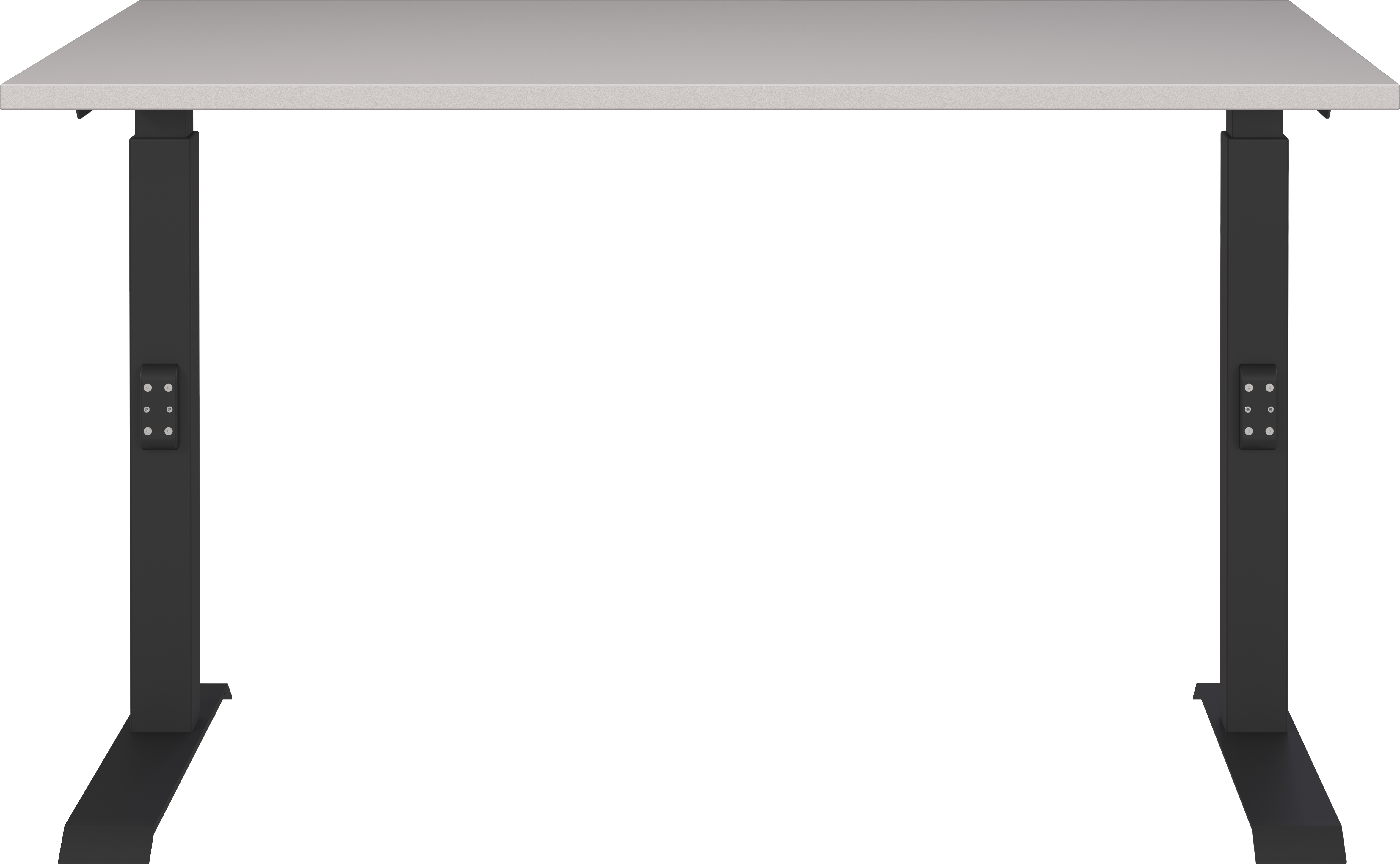 Schreibtisch GERMANIA "Lemont", braun (kaschmir, schwarz, kaschmir), B:120cm H:68cm T:80cm, Tische, Schreibtisch, Mechanisch höhenverstellbarer Schreibtisch