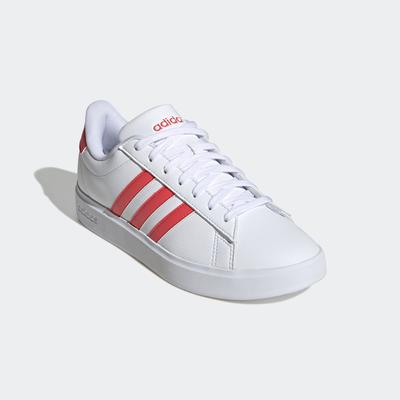 Sneaker ADIDAS SPORTSWEAR "GRAND COURT CLOUDFOAM LIFESTYLE COURT COMFORT", Gr. 38, weiß (cloud weiß, semi lucid rot, clo