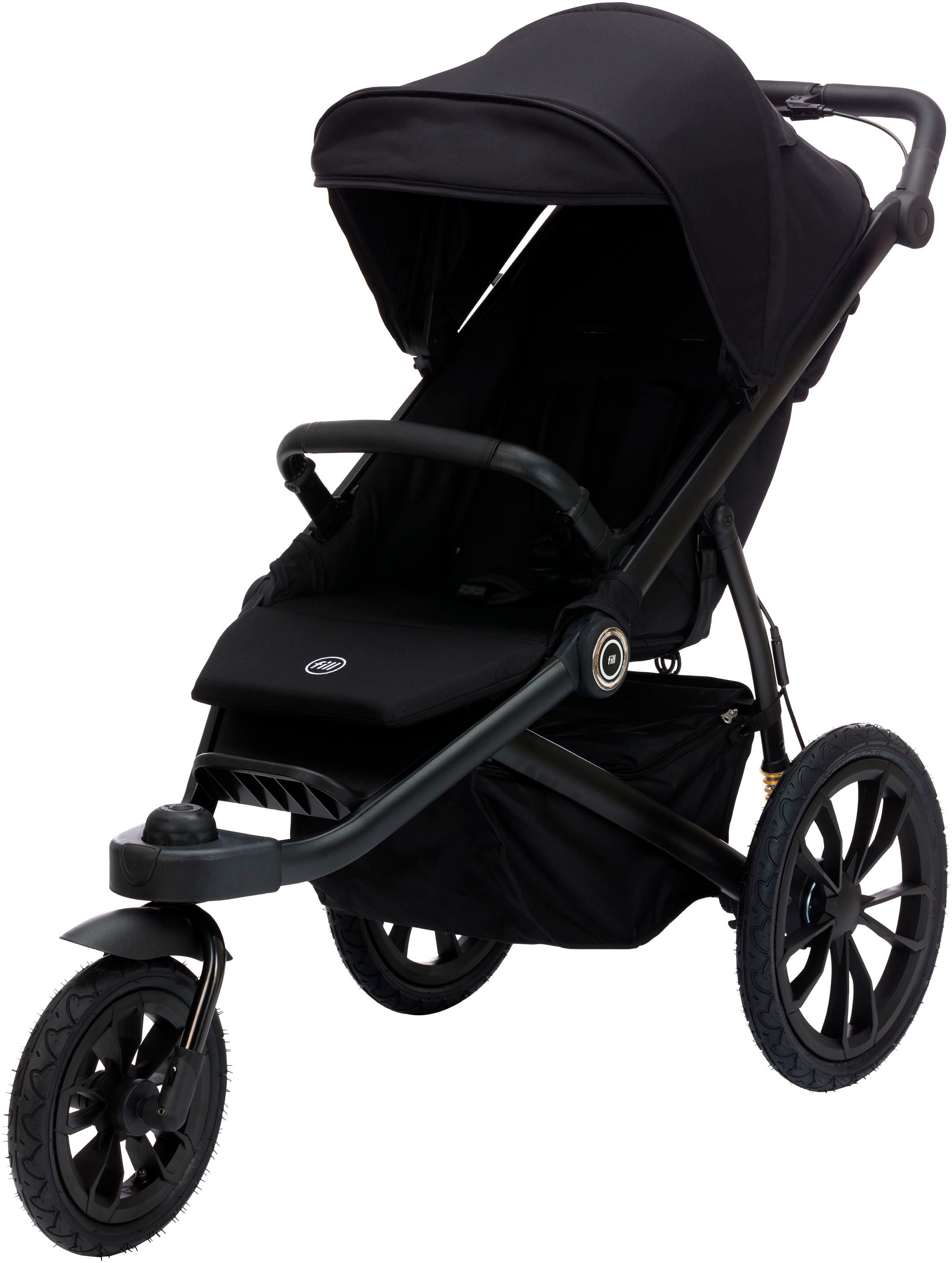 Jogger-Kinderwagen FILLIKID "Run S609", Kinder, schwarz (schwarz melange), Kinderwagen