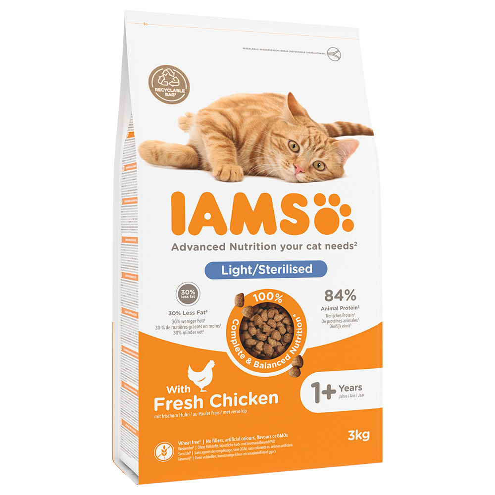 IAMS Advanced Nutrition Sterilised Pollo fresco Crocchette per gatto - Set %: 2 x 3 kg