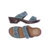 Josef Seibel Damen Sandale, Gr. 41, blau, Leder