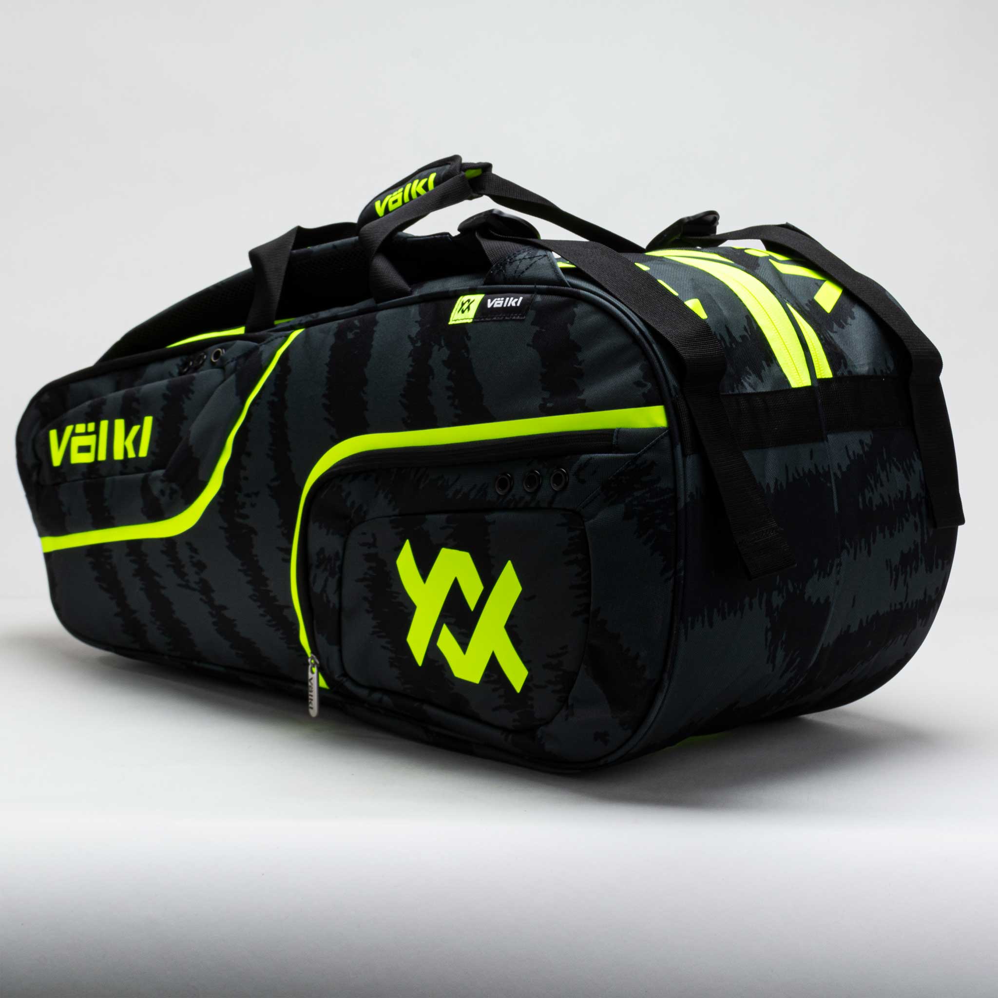Volkl Zebra Combi Bag Black/Charcoal/Neon Yellow Tennis Bags