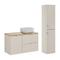 Set di mobili da bagno con lavabo effetto legno cachemire 100cm