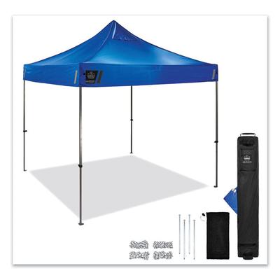 ergodyne Shax 6000 Heavy-Duty Pop-Up Tent, Single Skin, 10 ft x 10 ft, Polyester/Steel, Blue, Ships in 1-3 Business Days (EGO12905) Each ergodyne® Tar