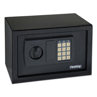 FireKing Small Personal Safe, 0.3 cu ft, 12.19w x 7.56d x 7.88h, Black (FIRHS1207) Each FireKing® Safes