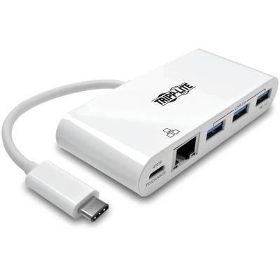 Tripp Lite by Eaton Hub/Adapter, Portable, USB-C, Gen 1, USB 3.1 (TRPU4600033AGC) Each USB/Ethernet Combo Hub