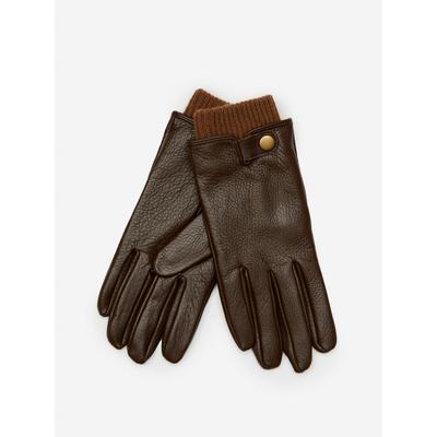 J.McLaughlin Men's 2 in 1 Leather Gloves Cognac, Size XL | Cashmere/Leather