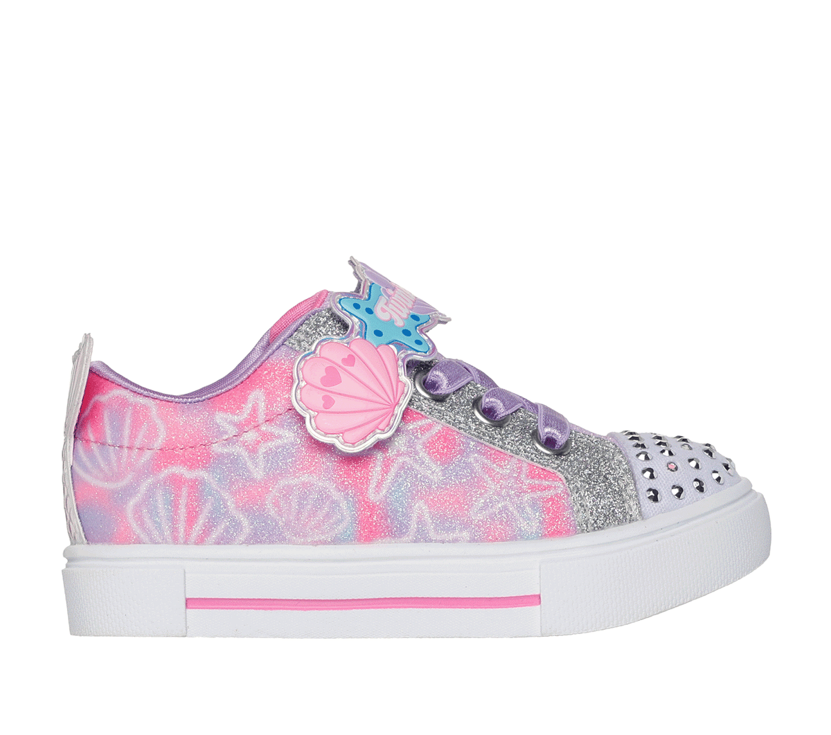 Skechers Girl's Twinkle Toes: Twinkle Sparks - Underwater Magic Sneaker | Size 6.0 | Lavender | Synthetic/Textile