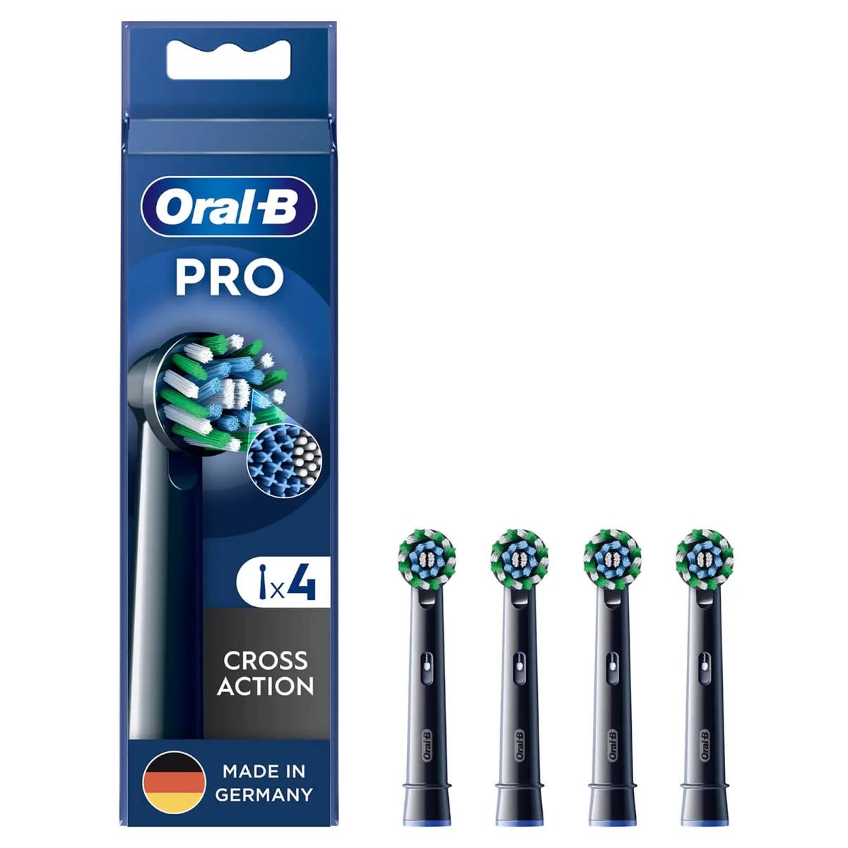 Oral-B 8006540860236 4 Oral-B PRO Cross Action schwarz Zahnbürstenaufsätze Image