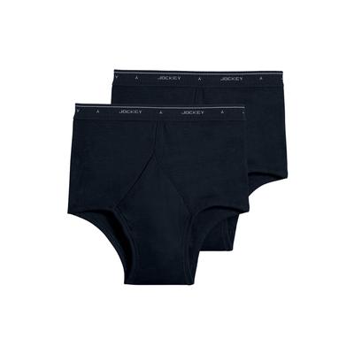 Men's Big & Tall Classic Brief 2-Pack by Jockey in Black (Size 58)