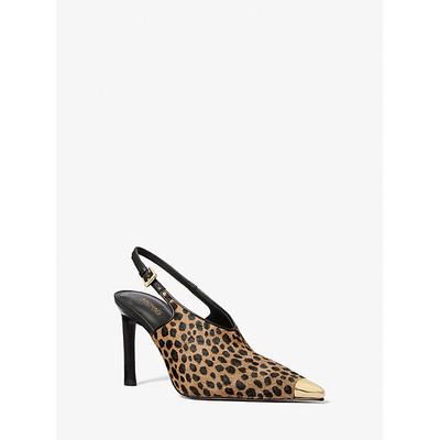 Michael Kors Kasia Cheetah Print Calf Hair Slingback Pump Natural 8