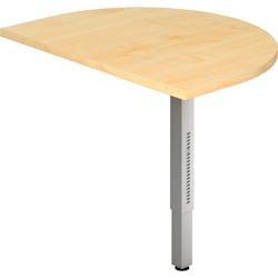 Hammerbacher Anbautisch mit Fuß eckig 60x80cm Ahorn/Silber Image