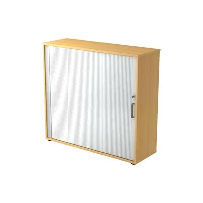 Hammerbacher Rollladenschrank 3OH BxTxH 120x40x110cm Griff SG Buche/Silber Image