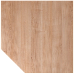 Hammerbacher Verkettungsplatte trapezform 120x120cm mit Konsole/Fuß Nussbaum/Weiß Image