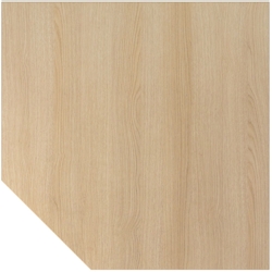 Hammerbacher Verkettungsplatte trapezform 120x120cm mit Konsole/Fuß Eiche/Silber Image