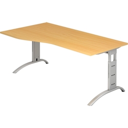 Hammerbacher Schreibtisch 180x100/80cm höhenverstellbar bis 85cm Buche Image