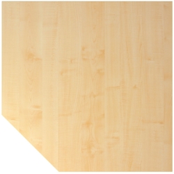 Hammerbacher Verkettungsplatte trapezform 120x120cm mit Konsole/Fuß Ahorn/Silber Image