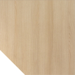Hammerbacher Verkettungsplatte trapezform 120x120cm mit Fuß Eiche/Weiß Image
