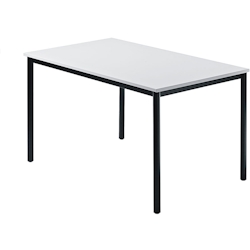 Hammerbacher Besprechungstisch 1200x800mm Grau Fuß Rundrohr schwarz Image
