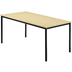 Hammerbacher Besprechungstisch 1600x800mm Ahorn Fuß Vierkantrohr schwarz Image
