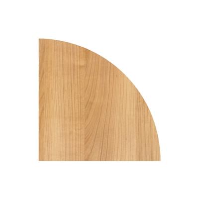 Hammerbacher Verkettungsplatte für Schreibtische Serie B Eckwinkel rund 800x800x25mm Nussbaum